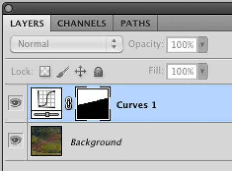  creating a masked adjustment layer. 