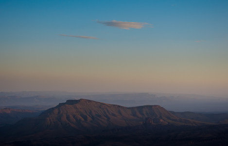 Earth shadow in the Jbel Sarhro