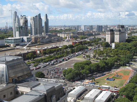 Roof top shoot scouting in downtown Buenos Aires