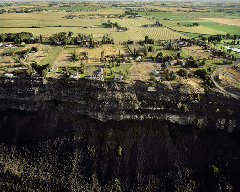 Michael Light. Houses On The Edge of The Snake River Lava Plain, Looking North, Jerome, Idaho, 2009 © Michael Light