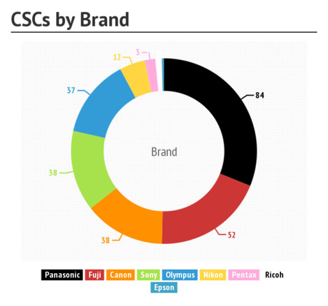Camera Survey - CSCs by brand