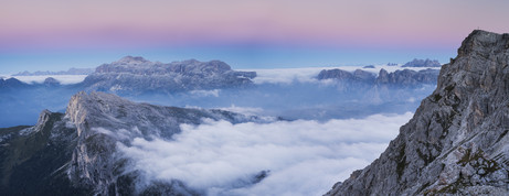 Figure 7 - Fuji X-E1 2 shot stitch view West from Lagazuoi