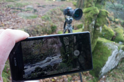 Sony A7R synced with a Xperia Z1 smartphone in the wilds of Dartmoor