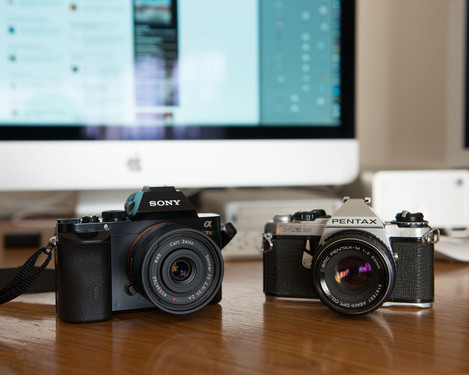 w small is small? The A7R alongside a Pentax ME Super