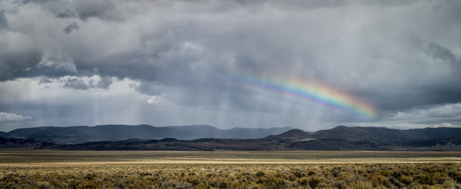 Beams and Rainbow, Near Benton, Nevada