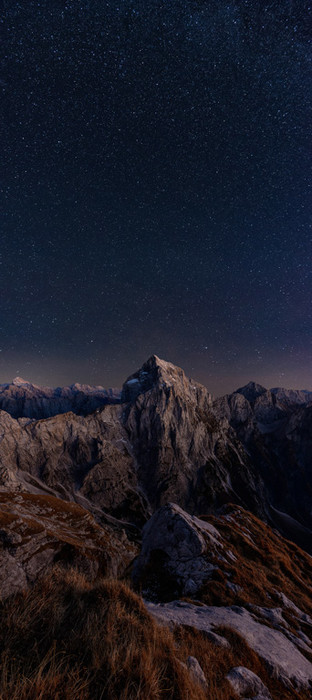 Night in Julian Alps, Mt Jalovec, Slovenia