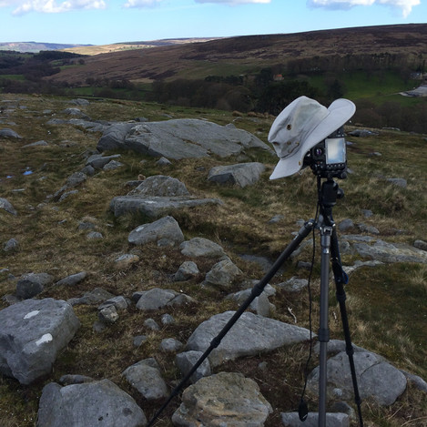 Tilley hat being used as a rain cover