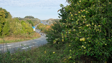 M3 slip-road at Hockley Viaduct