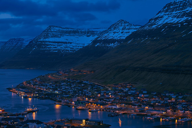 Klaksvík, city of the Northern Islands. It's the second largest town in the Faroe Islands.