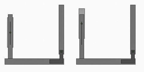 rise and fall of front tilt on large format camera