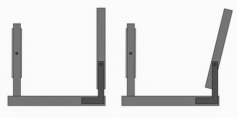 rear asymmetric tilt on large format camera