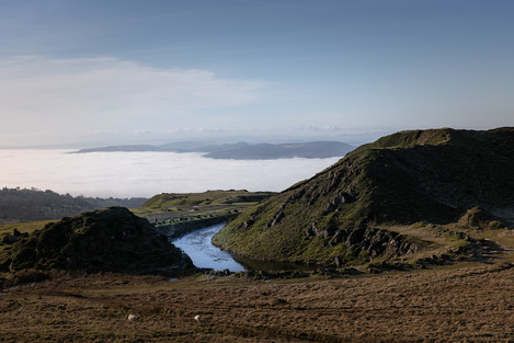 Kate Maxwell - Above the clouds: cloud inversions are a local feature, here viewed from the abandoned stone quarry at the summit.