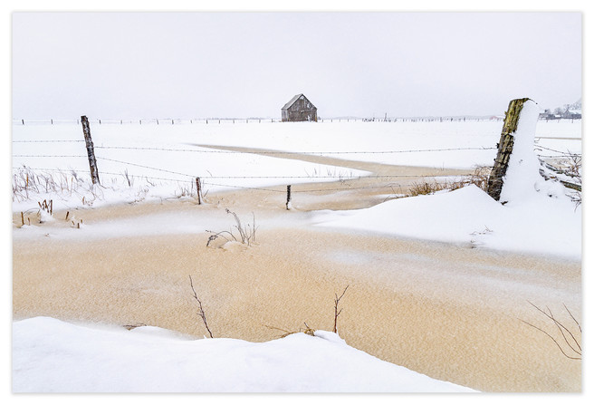 <strong>On the Way Ou<strong> It is my memorial to a beautiful old hay barn that, a year after I made this photograph, toppled over during a winter storm.