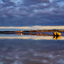 Looking Back At Morecambe At Sunset