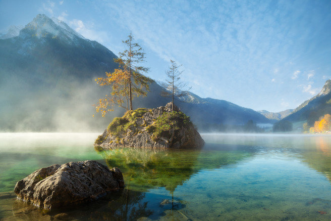 Hintersee Islet With Trees