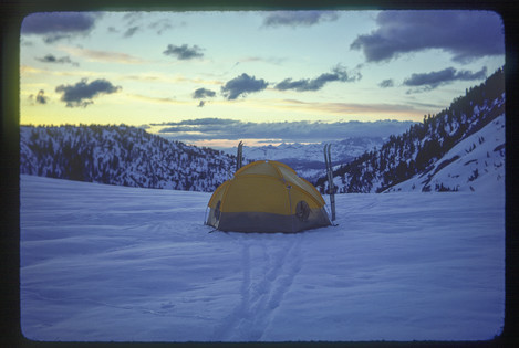 Camp On The Silver Divide Before The Wind Storm