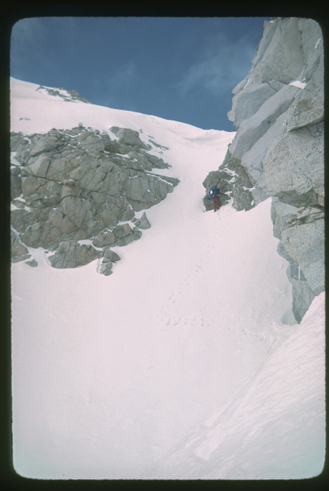 Jim Kicking Steps At The Top Of Foresters Pass