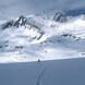 Skiing Into Evolution Valley After Muir Hut