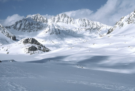 Skiing Under The Palisades 