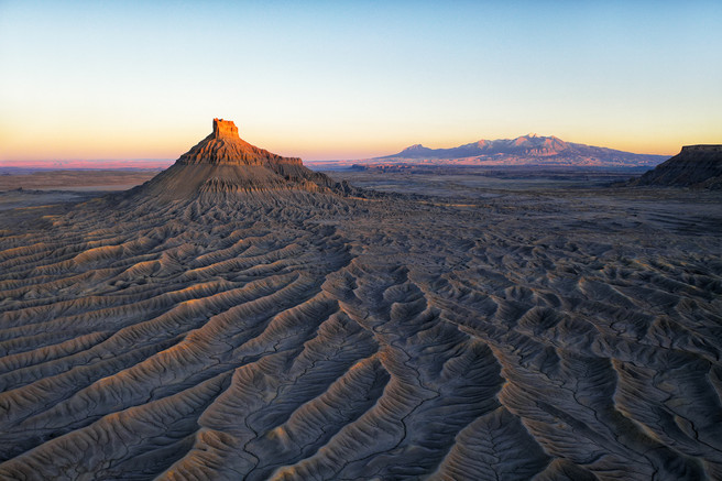 Factory Butte & Erosion Sunset