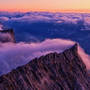 Abenddämmerung Auf Der Zugspitze.