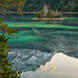 Winter Am Eibsee, Bayerische Alpen.