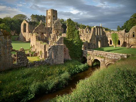 Summer Evening Fountains Abbey Copy