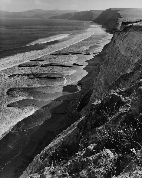 2. P Hyde 4prey 36 Drakes Beach From Hilltop, Pt. Reyes National Seashore (vert) Bw 72x2048x1638s