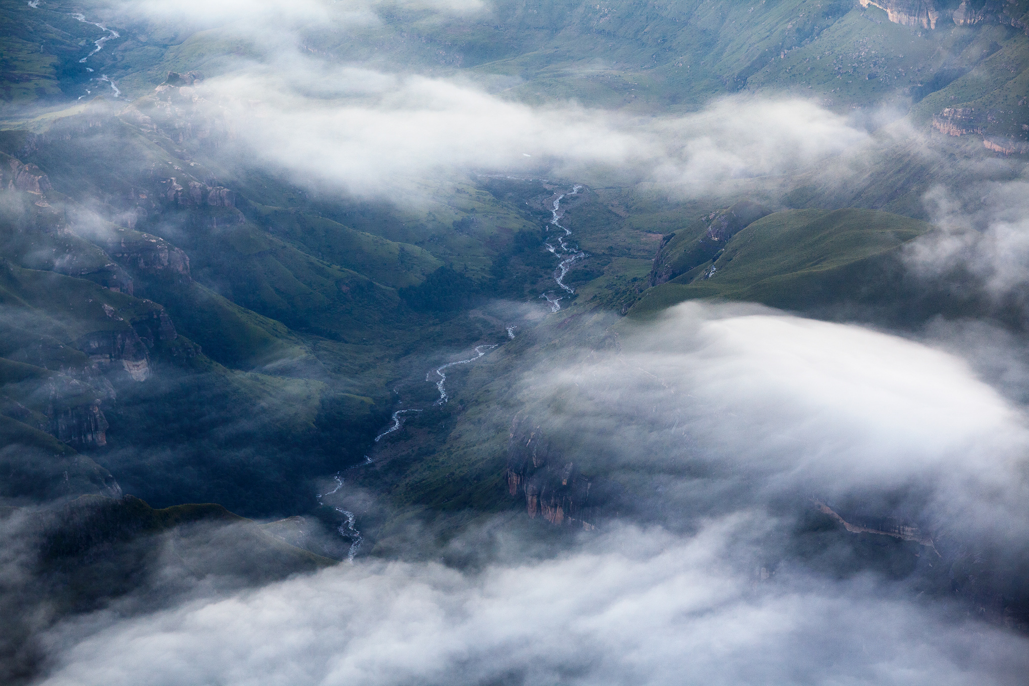 On Top Of The Amphitheater Looking Down On The Tugela River