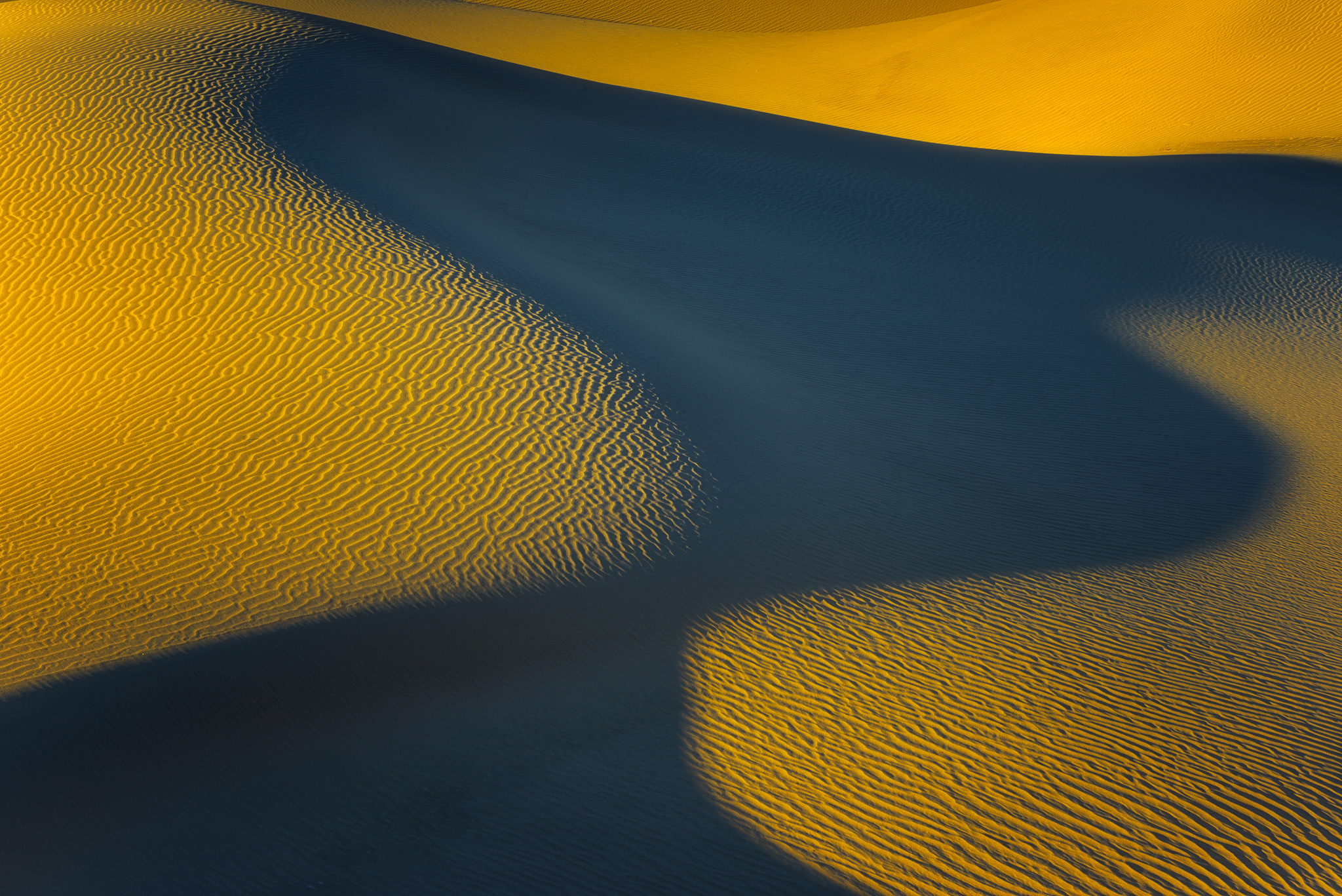 Sand Dune Patterns And Light Death Valley