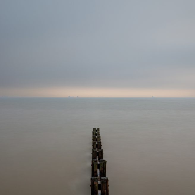 Seascape, North Sea At Fitties Beach, Humberston, Lincolnshire,