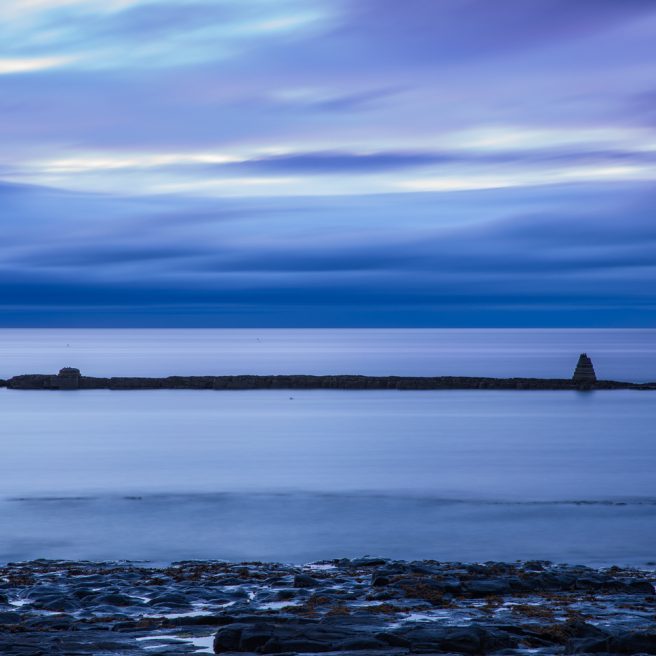 Seascape, North Sea And Little Car From Craster, Northumberland