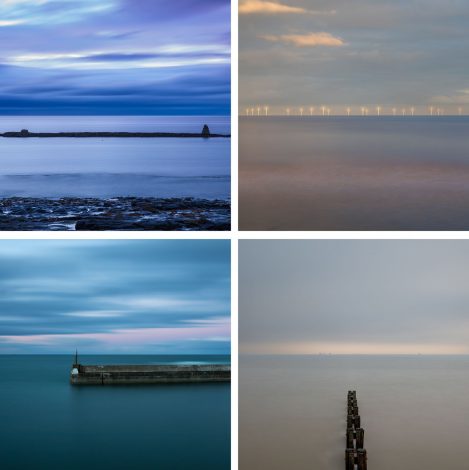 Seascape, North Sea And Little Car From Craster, Northumberland