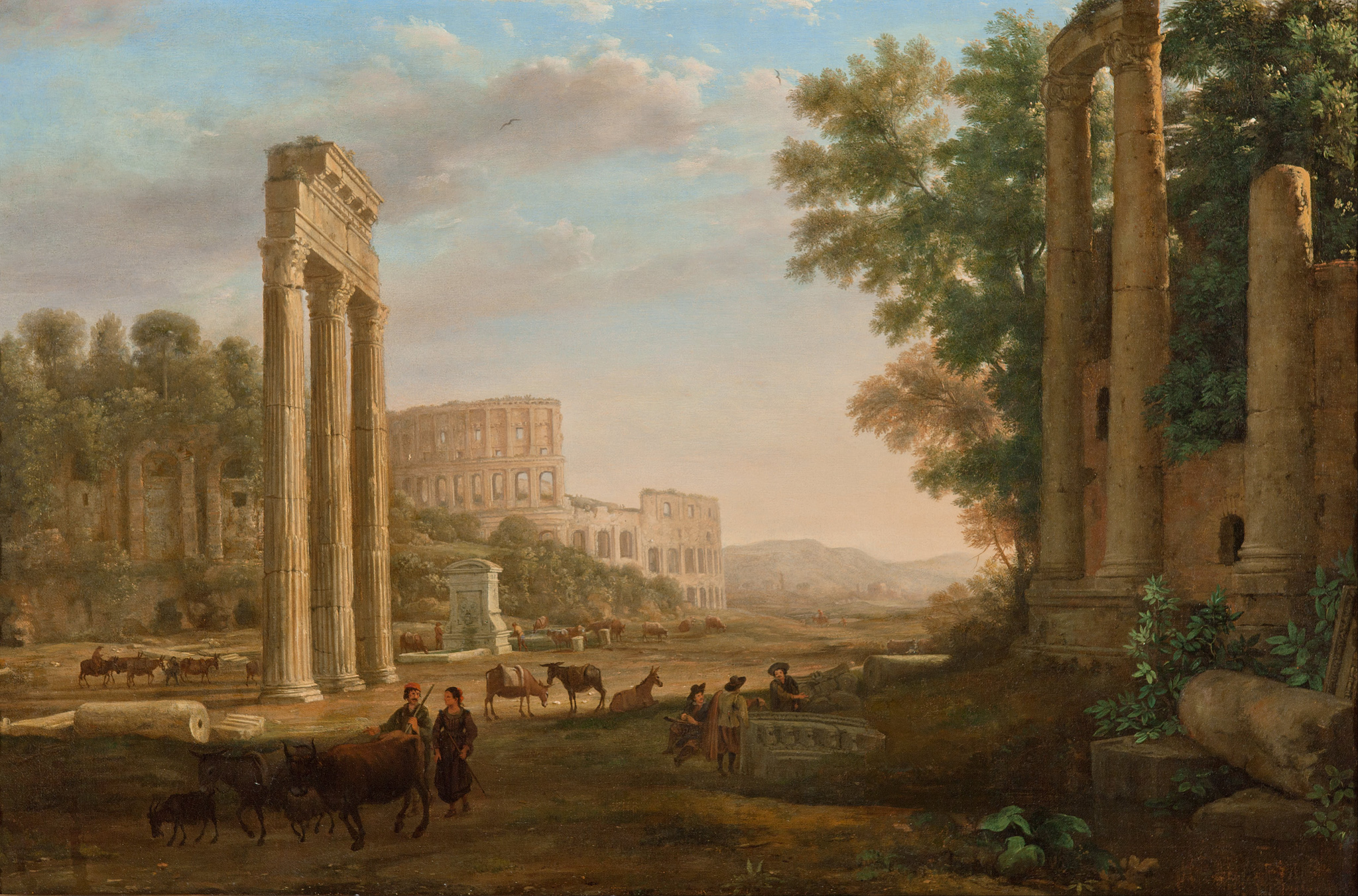 Claude Lorrain Capriccio With Ruins Of The Roman Forum