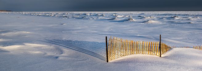 Sand Fence On Long Point Beach Larry Monczka