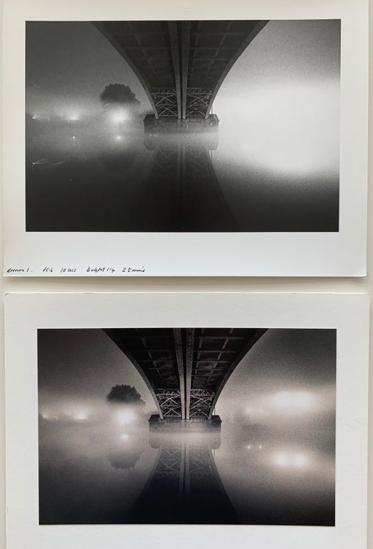 Working Prints Of River Thames, Homage To Brassai, London, England. 1983 Michael Kenna